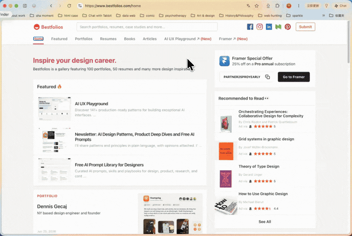 The Bestfolios design community